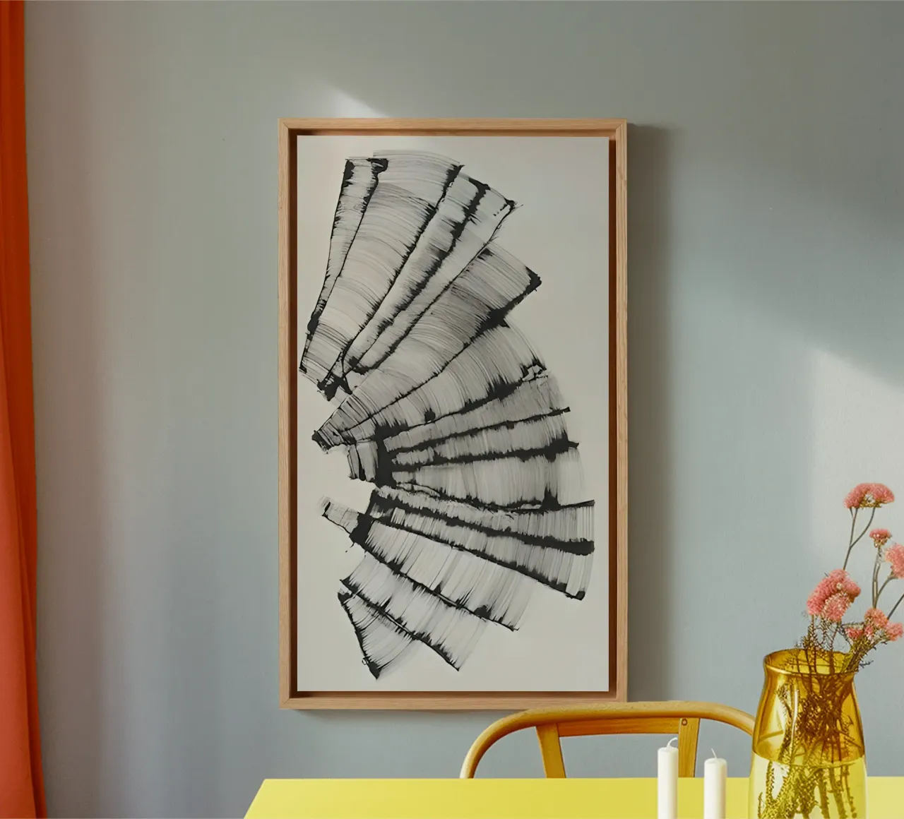 Dancing stripes: Dynamic art for modern spaces canvas by Kunst und Kontrast