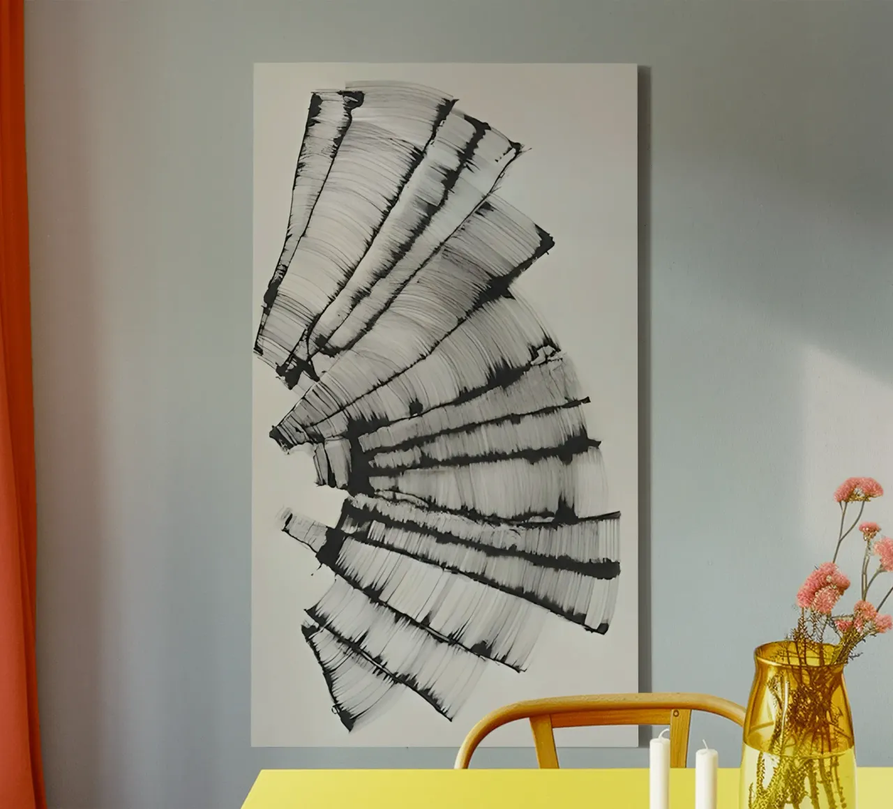 Dancing stripes: Dynamic art for modern spaces canvas by Kunst und Kontrast