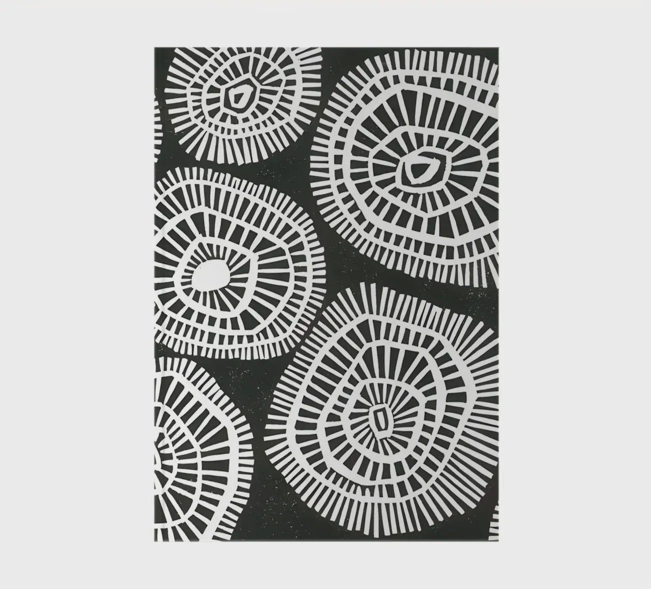 Radiant Rhythms: Abstract circular art notebook by Kunst und Kontrast