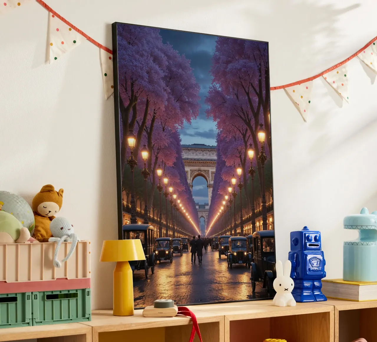 Illuminated Boulevard of Champs-Élysées alluminio dibond da AlbertKlee