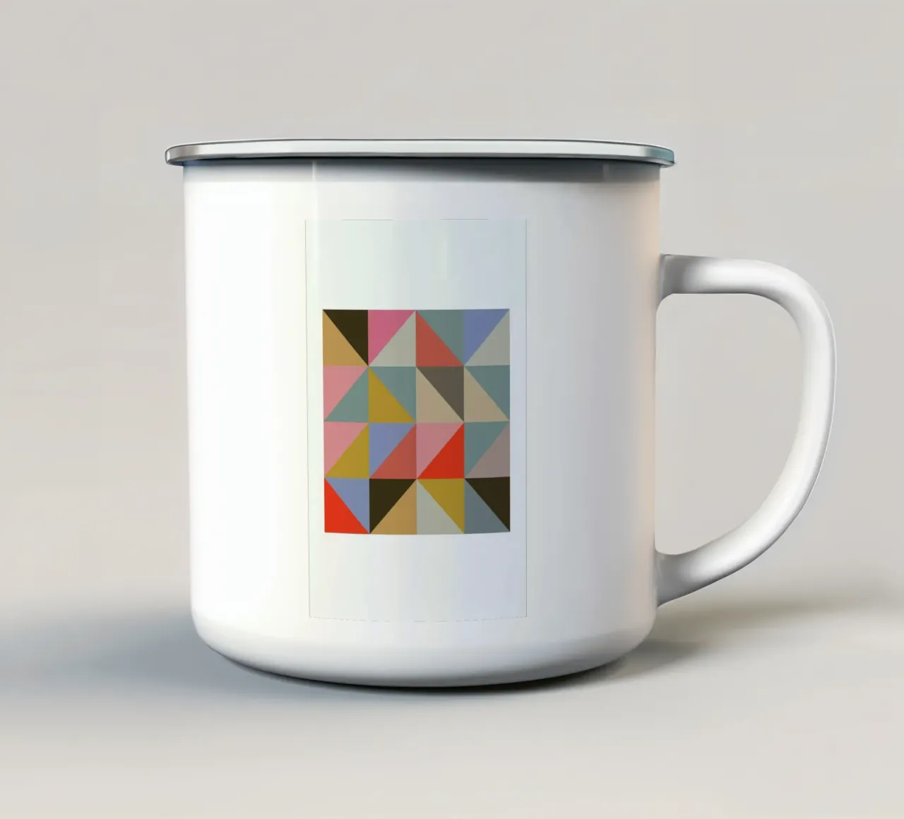 Harlequin II enamel mug by Visual Philosophy