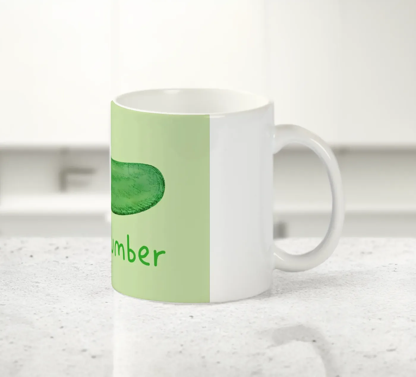 Cutecumber ceramic mug by Sophie Corrigan