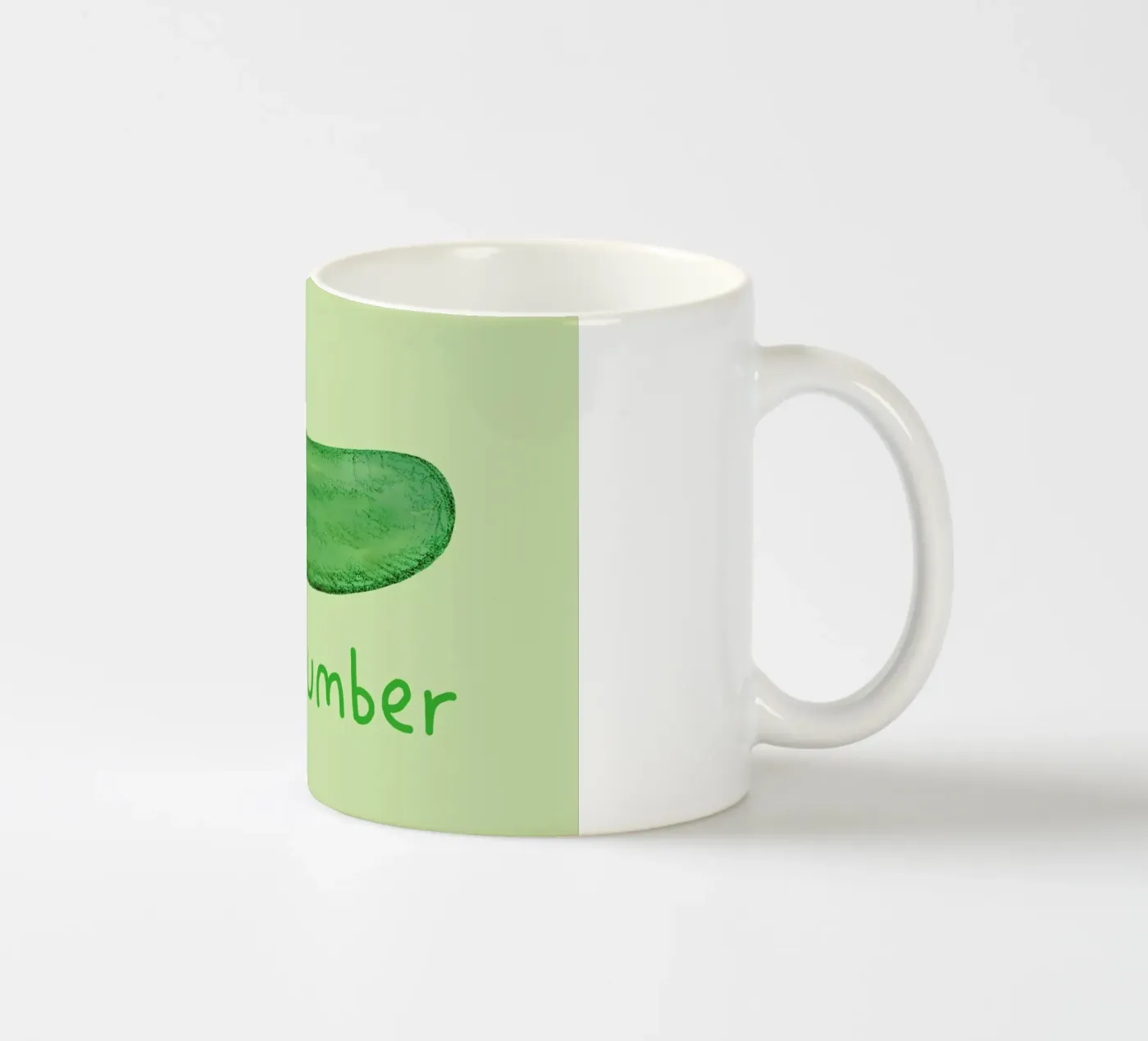 Cutecumber ceramic mug by Sophie Corrigan