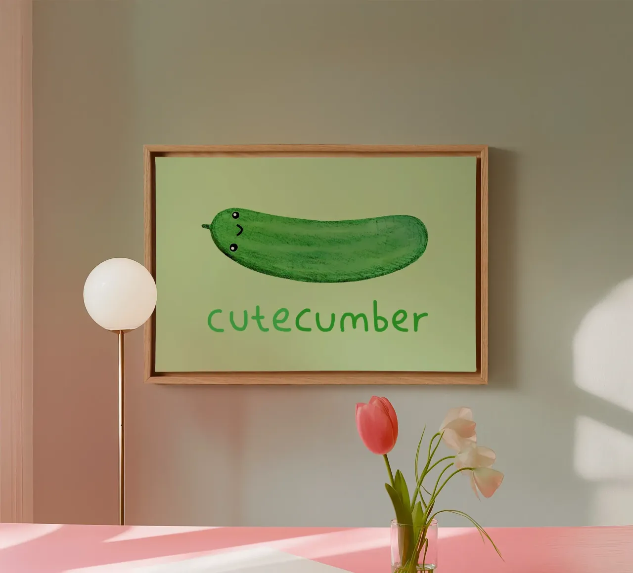 Cutecumber canvas met Baklijst van Sophie Corrigan