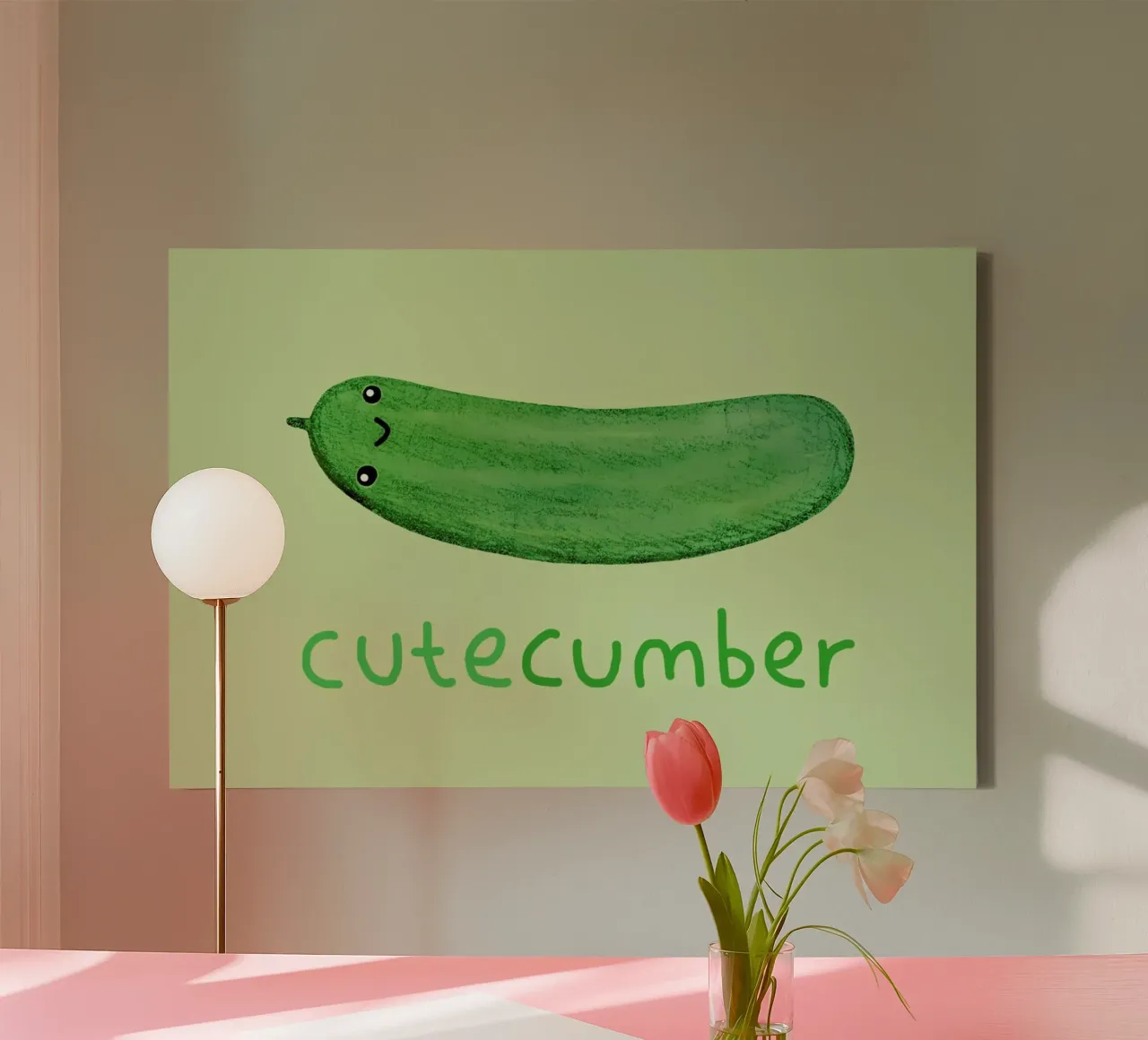 Cutecumber canvas met Baklijst van Sophie Corrigan