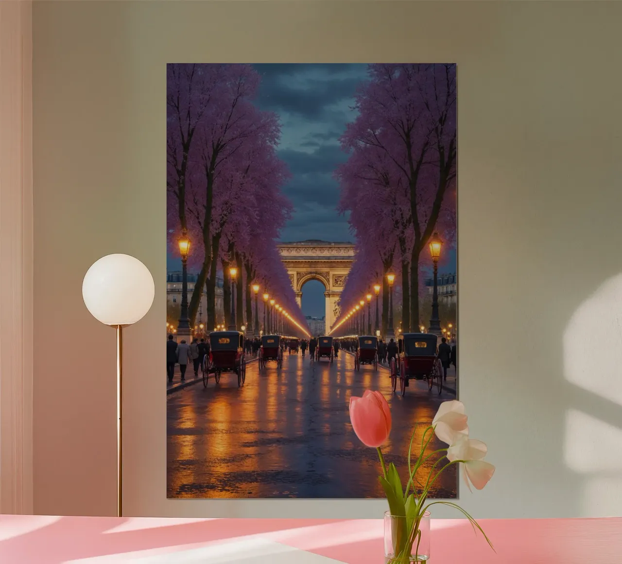Arc de Triomphe Amid Blossoming Elegance carta hahnemühle da AlbertKlee