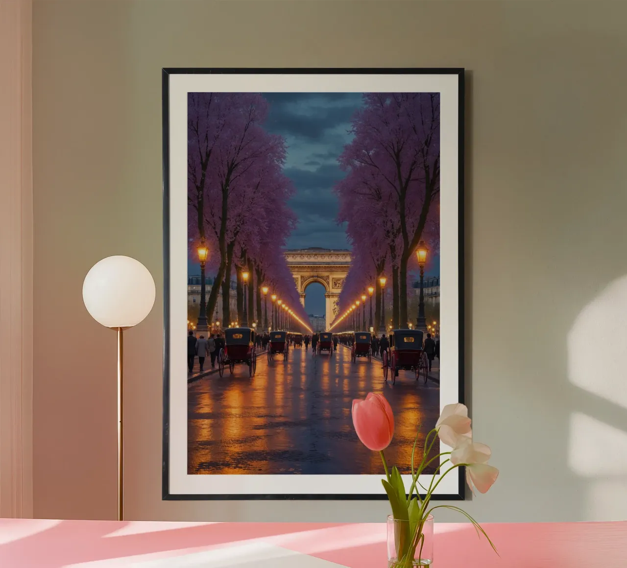 Arc de Triomphe Amid Blossoming Elegance carta hahnemühle da AlbertKlee