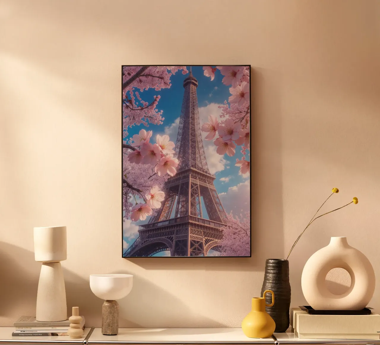 Blossoming Parisian Eiffel Tower alluminio dibond da AlbertKlee