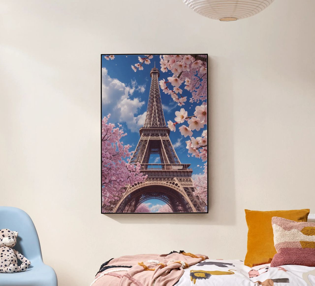 Eiffel Tower Amidst Spring Blooms plexiglass da AlbertKlee
