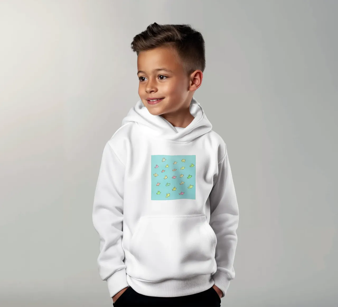 Flying Birds kids hoodie by Sophie Corrigan