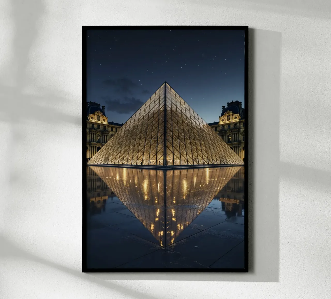 Golden Reflection of the Louvre Pyramid carta hahnemühle da AlbertKlee