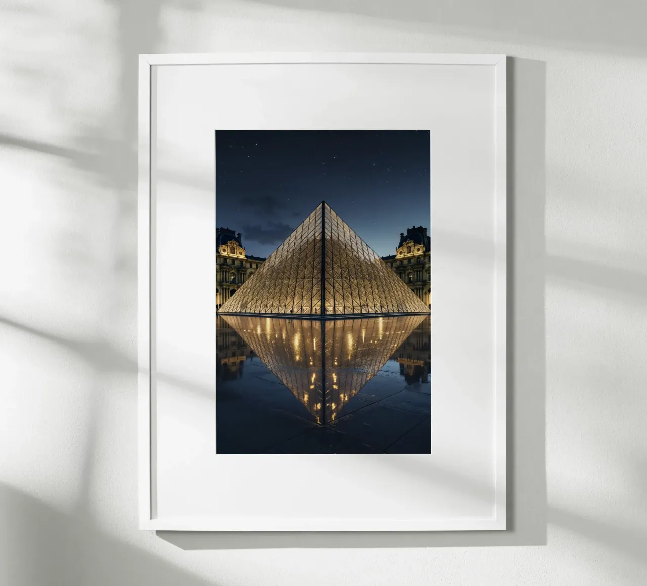 Golden Reflection of the Louvre Pyramid carta hahnemühle da AlbertKlee