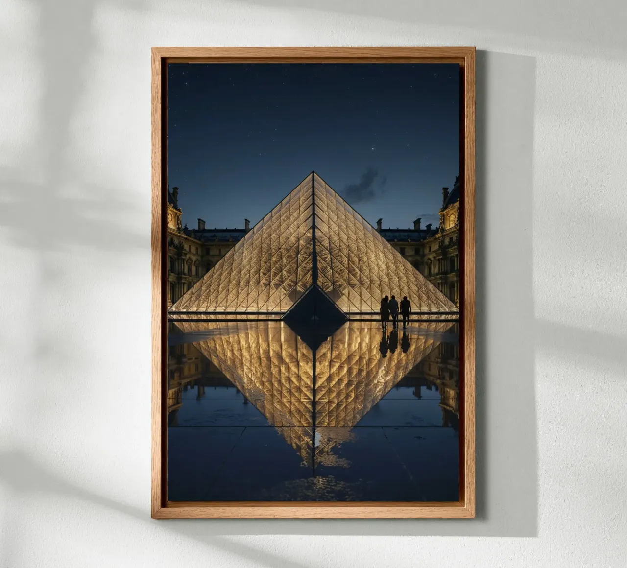 Louvre Pyramid Under Starry Skies alluminio dibond da AlbertKlee