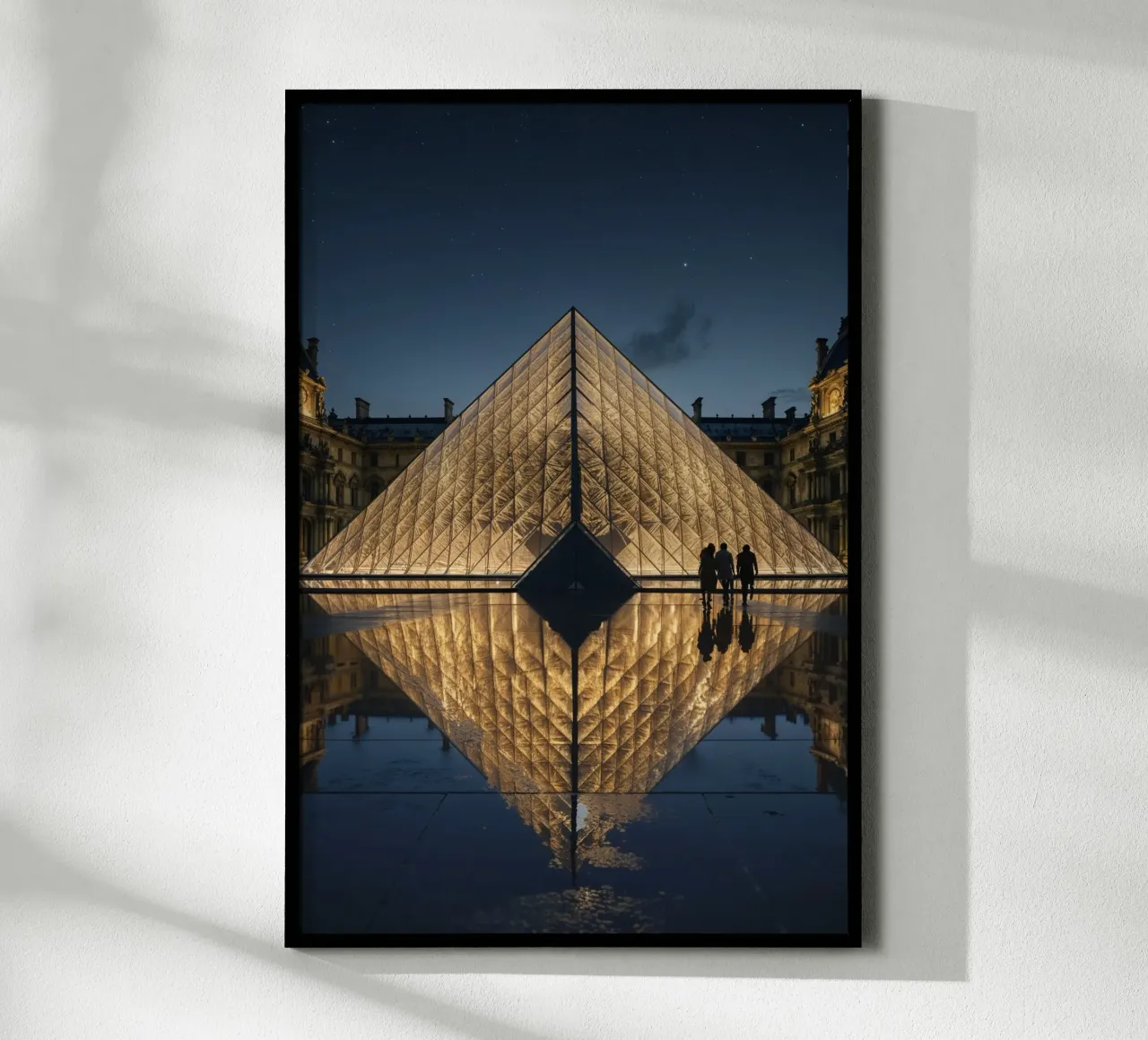 Louvre Pyramid Under Starry Skies poster da AlbertKlee