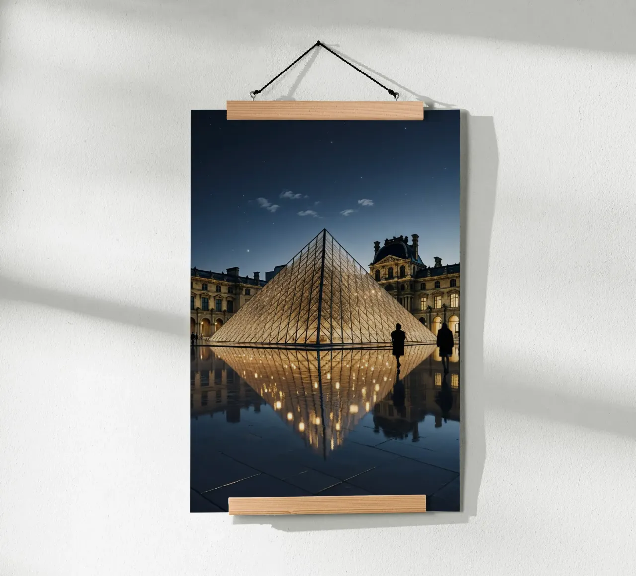 The Louvre Pyramid in Golden Splendor carta hahnemühle da AlbertKlee