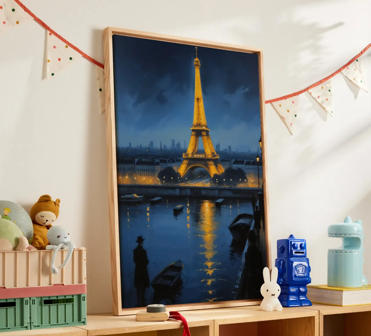 Golden Eiffel Tower: A Parisian Masterpiece tela da AlbertKlee