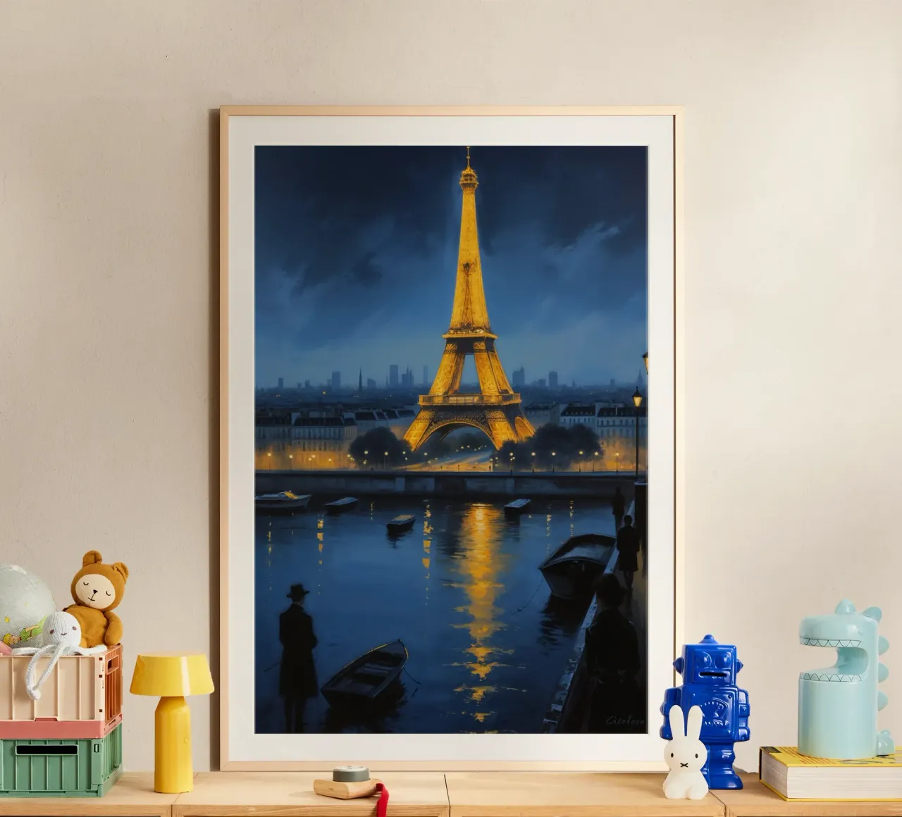 Golden Eiffel Tower: A Parisian Masterpiece hahnemühle de AlbertKlee