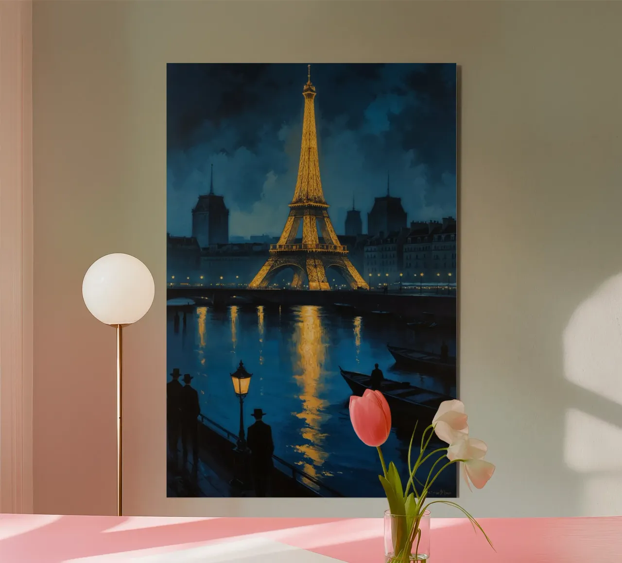 The Eiffel Tower at Night: A Parisian Icon alluminio dibond da AlbertKlee