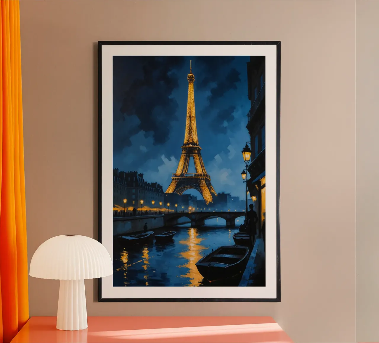 Nocturnal Paris: Eiffel Tower's Radiance carta hahnemühle da AlbertKlee