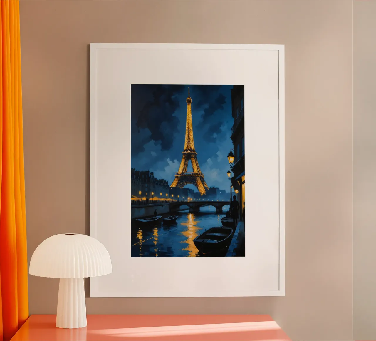 Nocturnal Paris: Eiffel Tower's Radiance carta hahnemühle da AlbertKlee