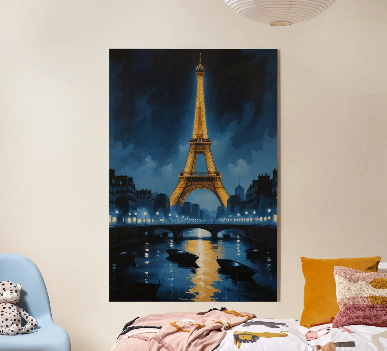 Paris by Night: Eiffel Tower Elegance acrylic glass by AlbertKlee