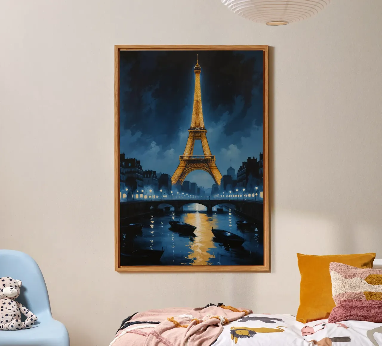 Paris by Night: Eiffel Tower Elegance alluminio dibond da AlbertKlee