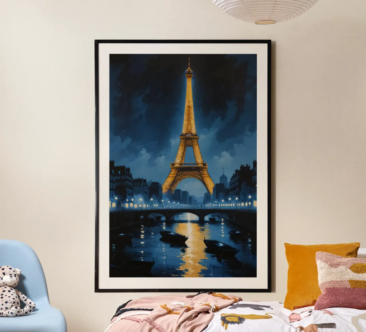 Paris by Night: Eiffel Tower Elegance carta hahnemühle da AlbertKlee