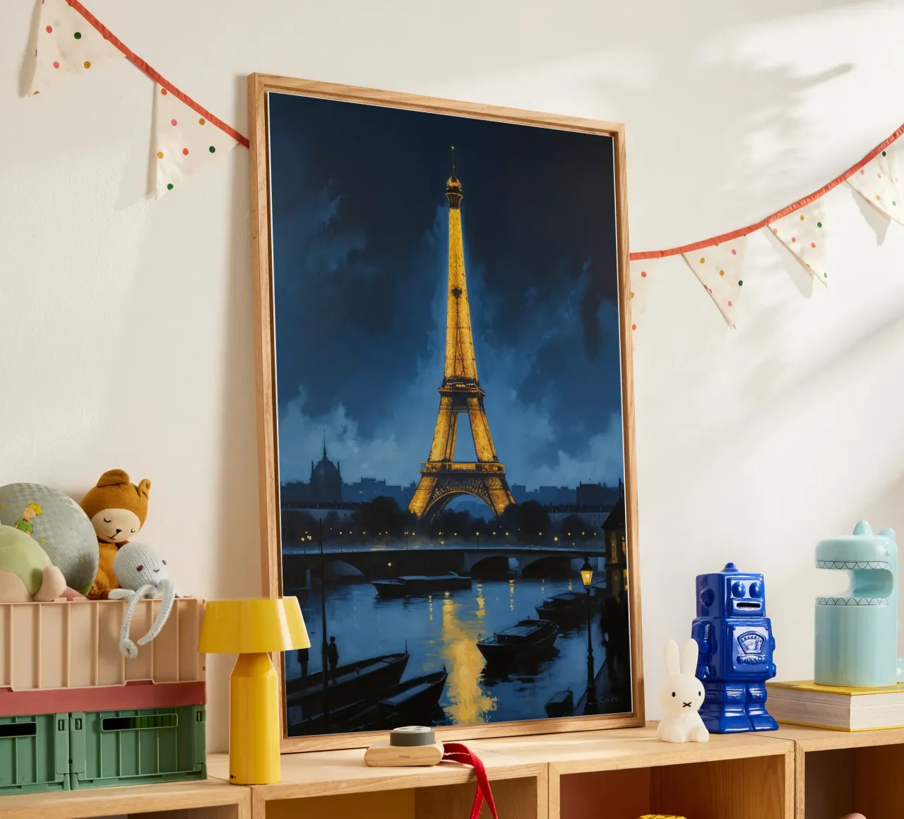 Golden Nights: Eiffel Tower Reflections plexiglass da AlbertKlee