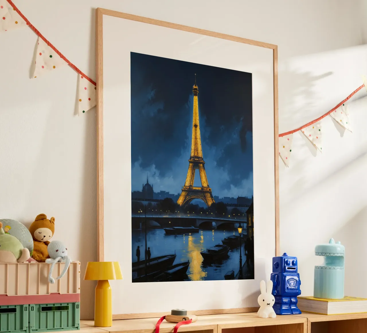 Golden Nights: Eiffel Tower Reflections carta hahnemühle da AlbertKlee