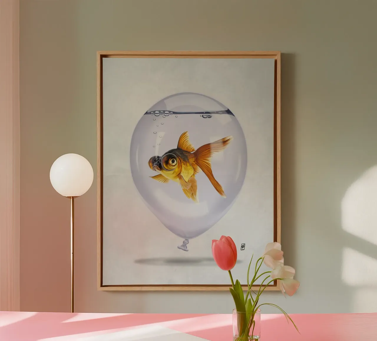 Inflated (Wordless) tela con Cornice a cassetta da Rob Art | Illustration