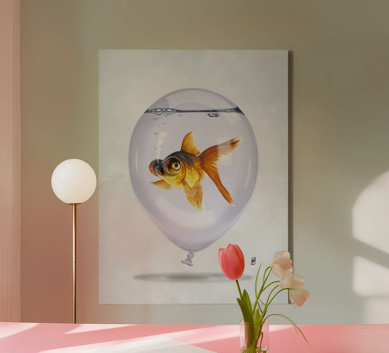 Inflated (Wordless) tela con Cornice a cassetta da Rob Art | Illustration