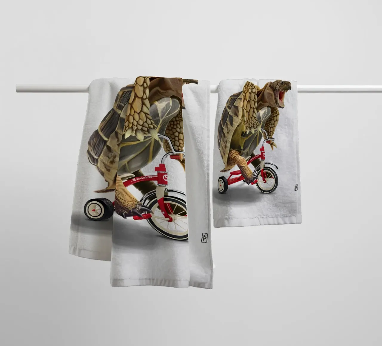 Speedster (Wordless) towel by Rob Art | Illustration