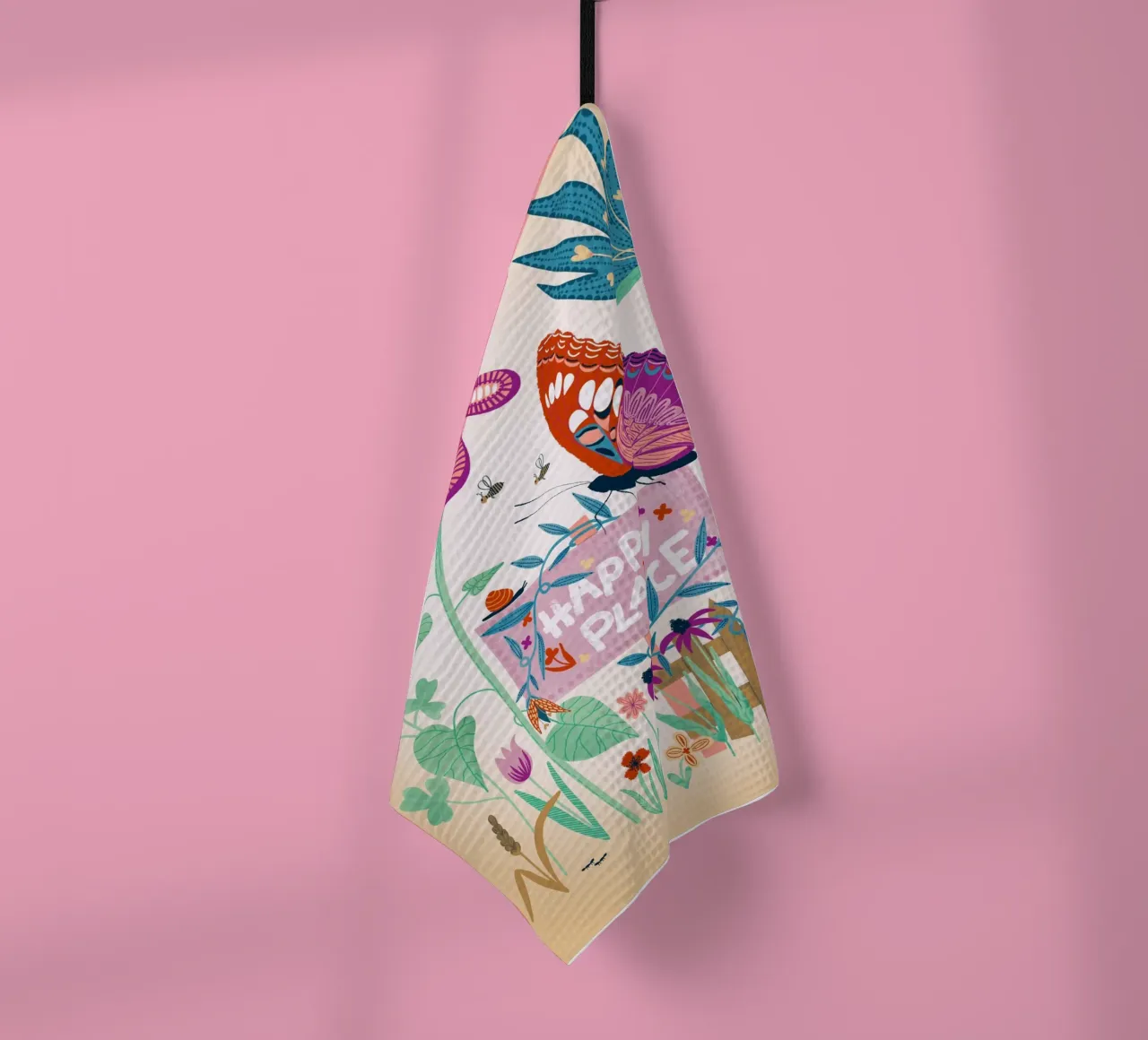 Luogo felice canovaccio da cucina da nicigabrieldesigns