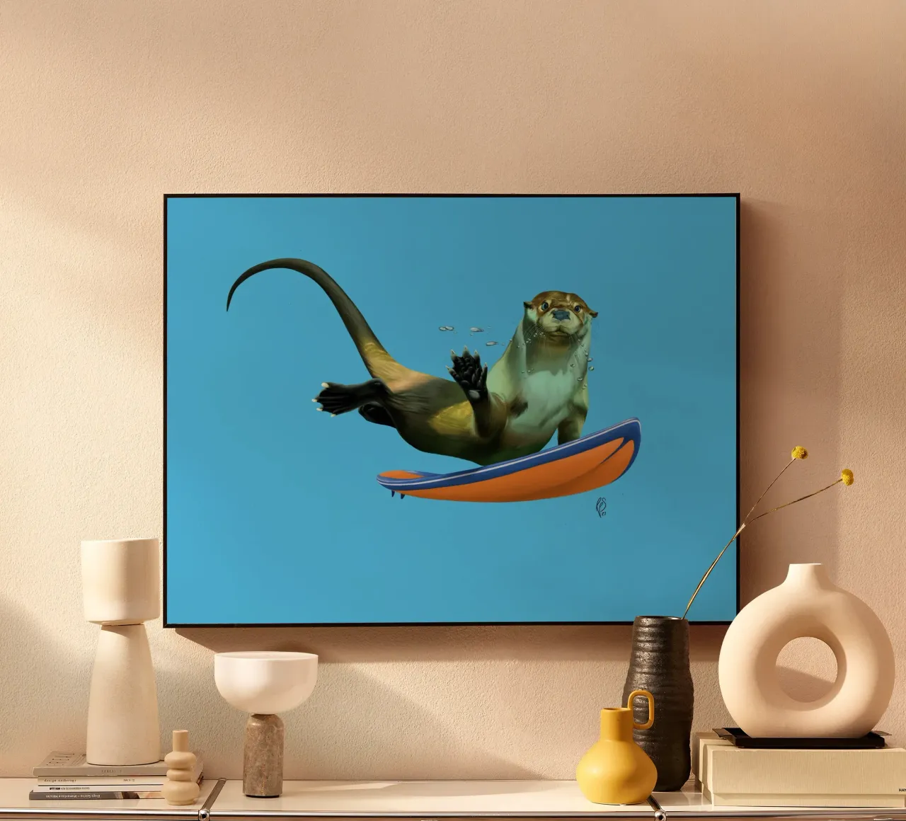 Otterly (Colour) plexiglass da Rob Art | Illustration