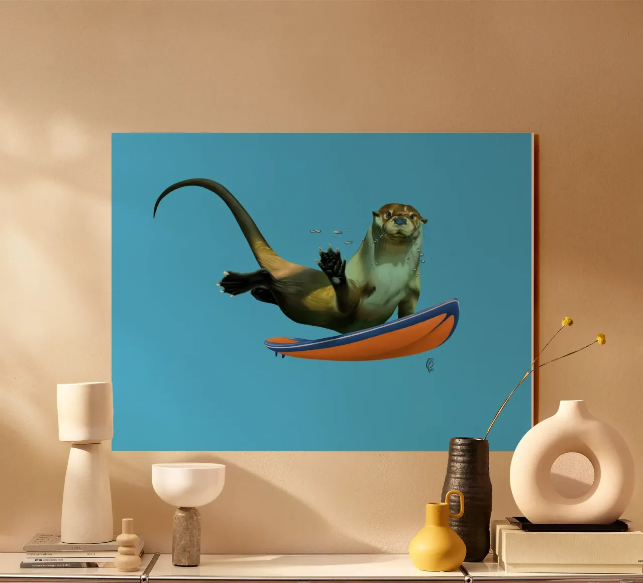 Otterly (Colour) plexiglass da Rob Art | Illustration
