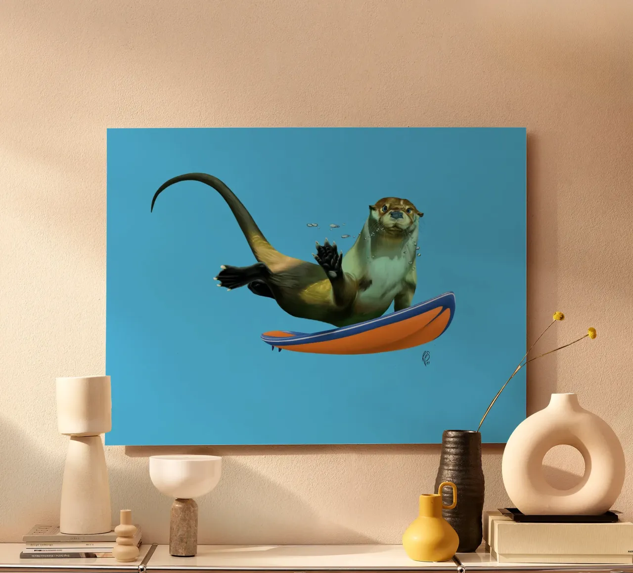 Otterly (Colour) alluminio dibond da Rob Art | Illustration