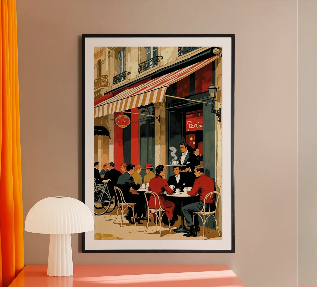 Parisian Café Vibes in Vintage Style carta hahnemühle da AlbertKlee