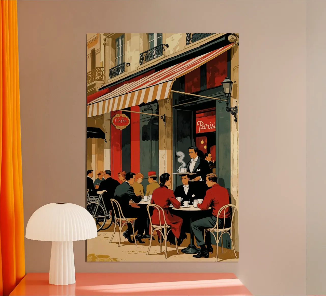 Parisian Café Vibes in Vintage Style carta hahnemühle da AlbertKlee