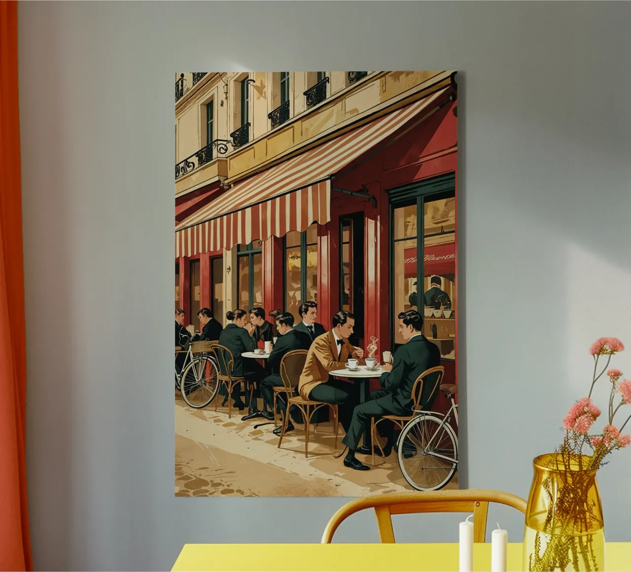 Timeless Elegance: A Parisian Coffee Break tela da AlbertKlee