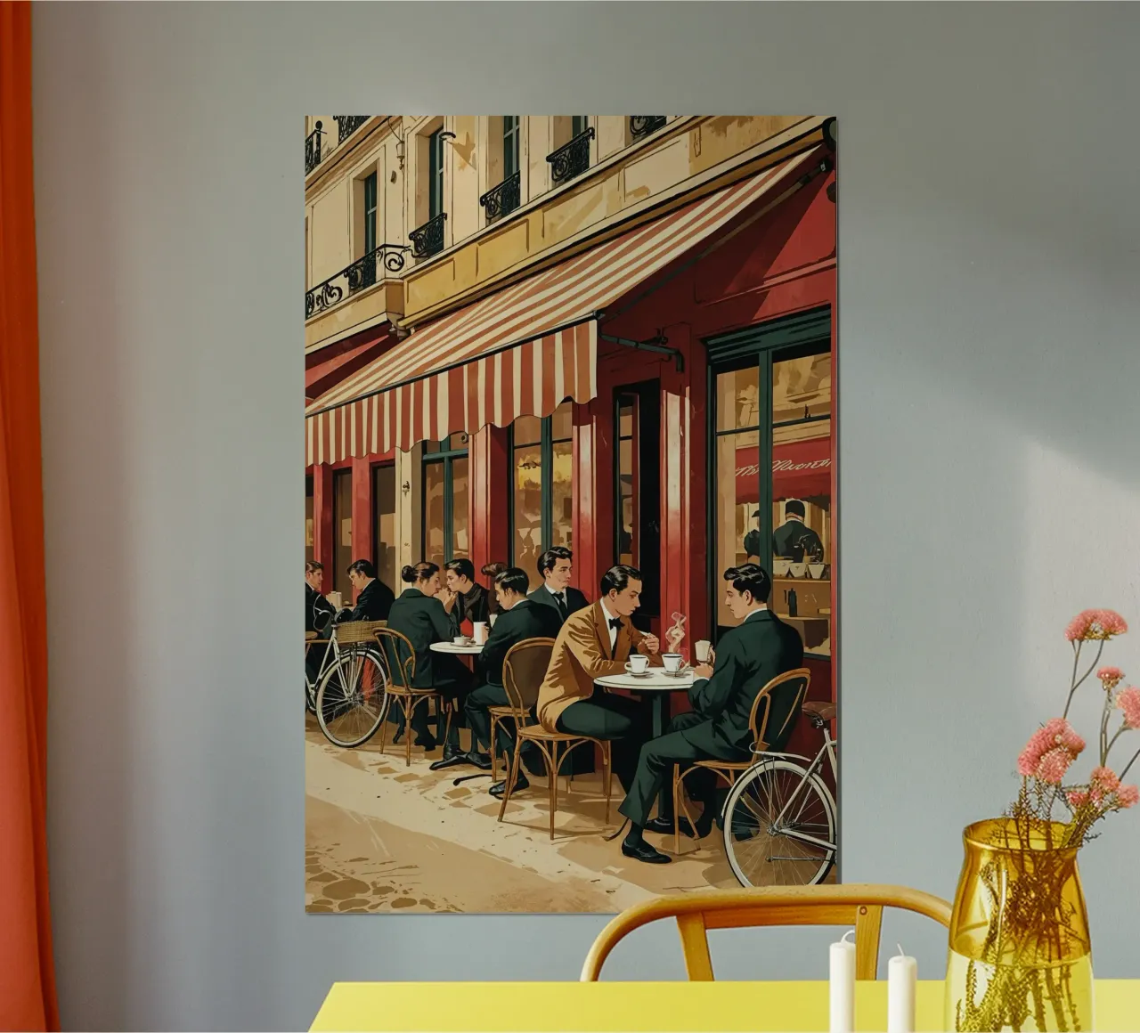 Timeless Elegance: A Parisian Coffee Break hahnemühle van AlbertKlee
