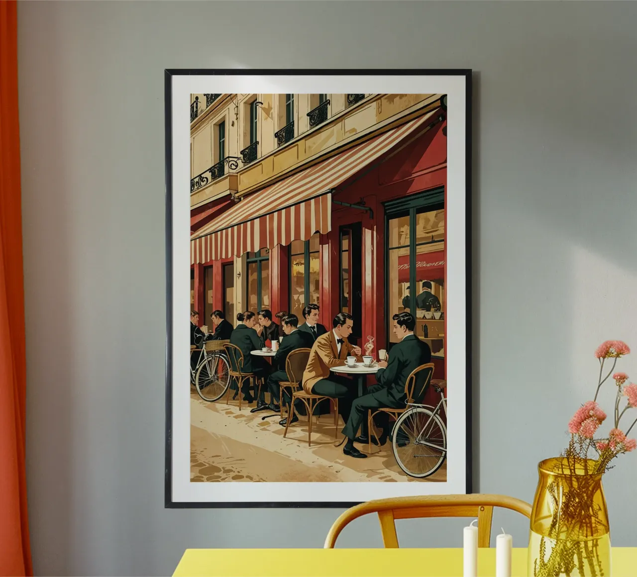 Timeless Elegance: A Parisian Coffee Break hahnemühle van AlbertKlee