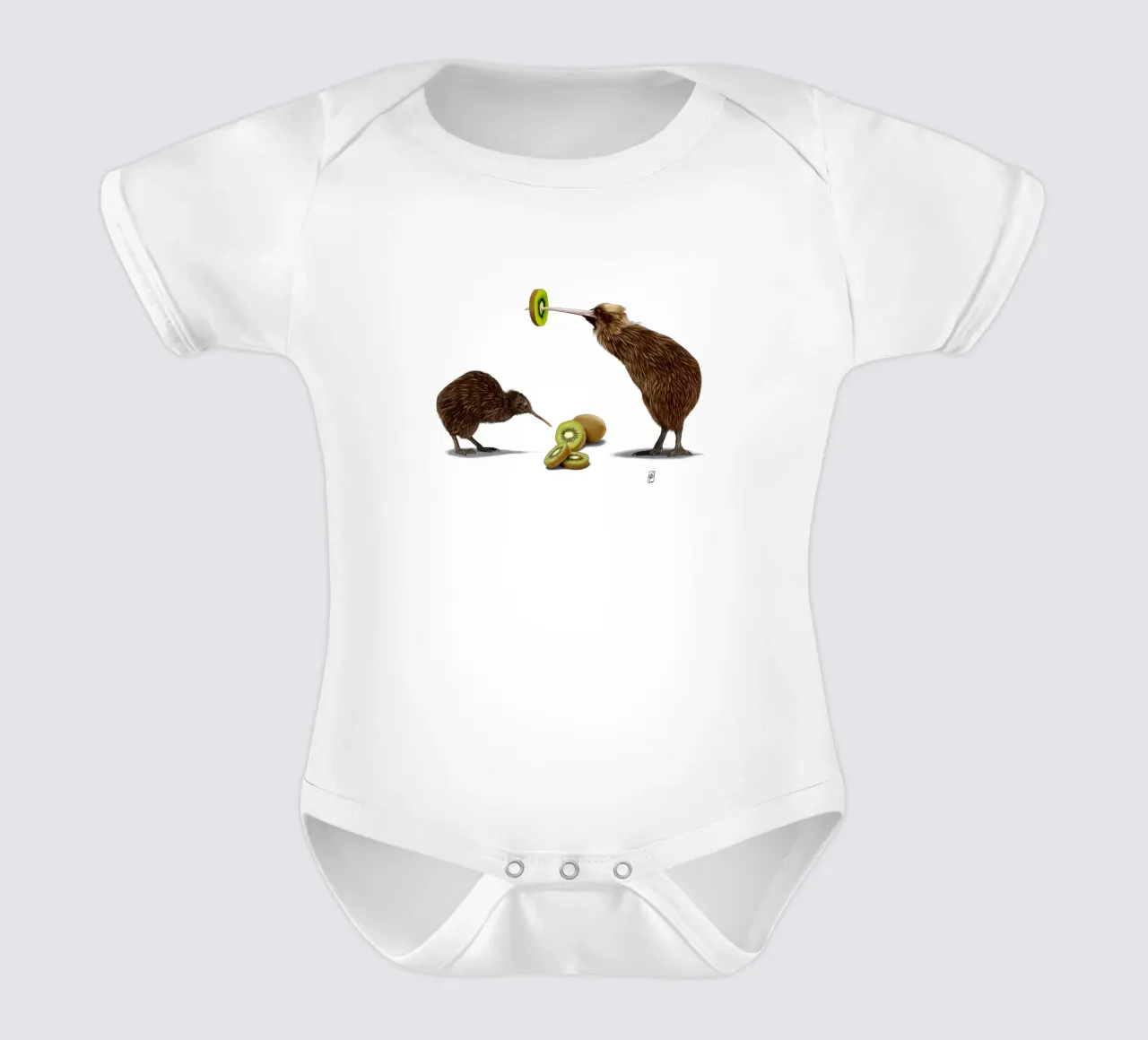 Kiwi (Wordless) body neonato maniche corte da Rob Art | Illustration