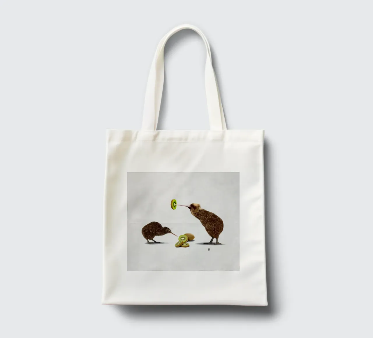 Kiwi (Wordless) borsa in juta da Rob Art | Illustration