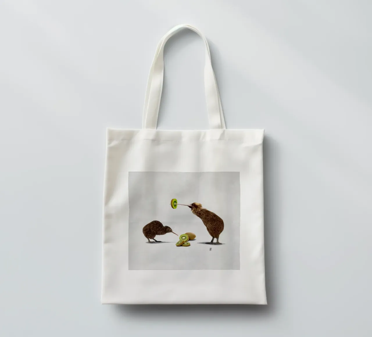 Kiwi (Wordless) borsa in juta da Rob Art | Illustration