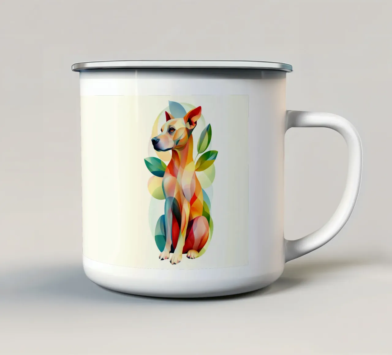 Dog tazza in smalto da Art Unleashed