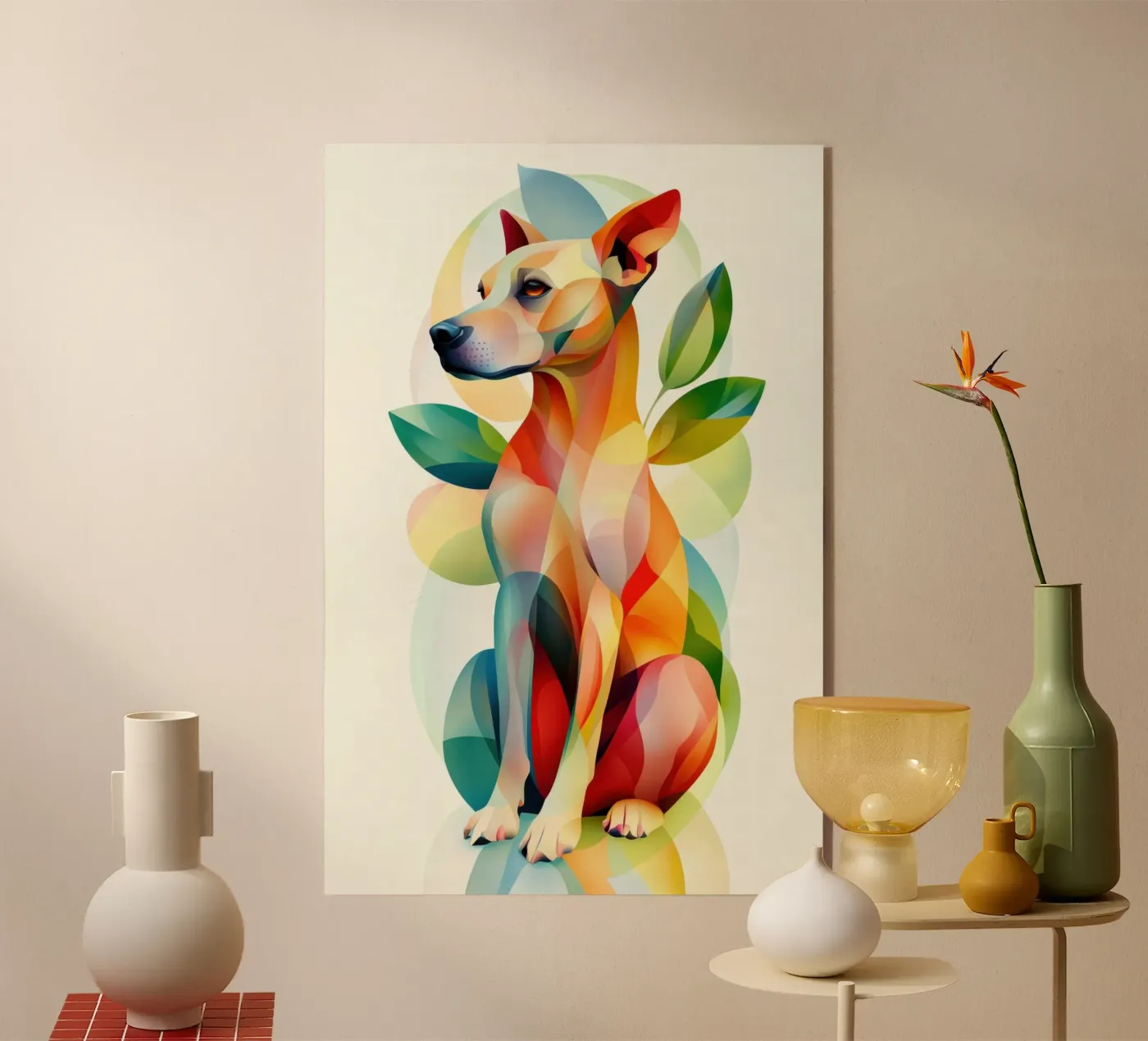 Dog acryl van Art Unleashed