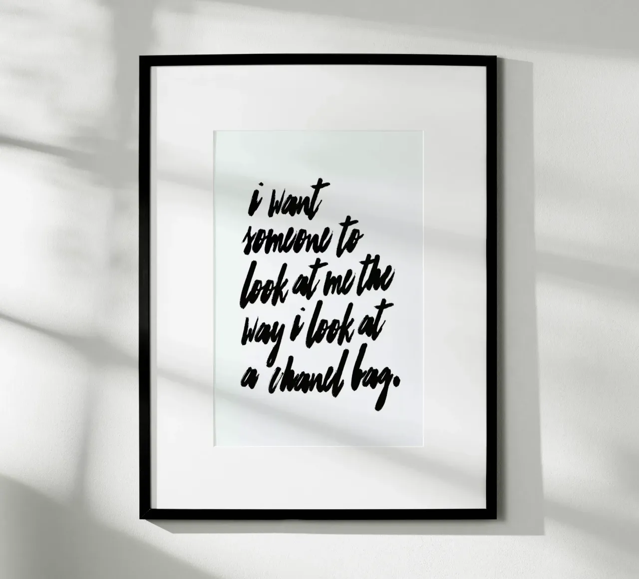 Chanel Bag poster with wooden frame by Honeymoon Hotel
