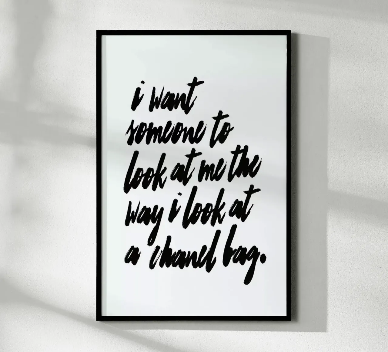 Chanel Bag poster with wooden frame by Honeymoon Hotel