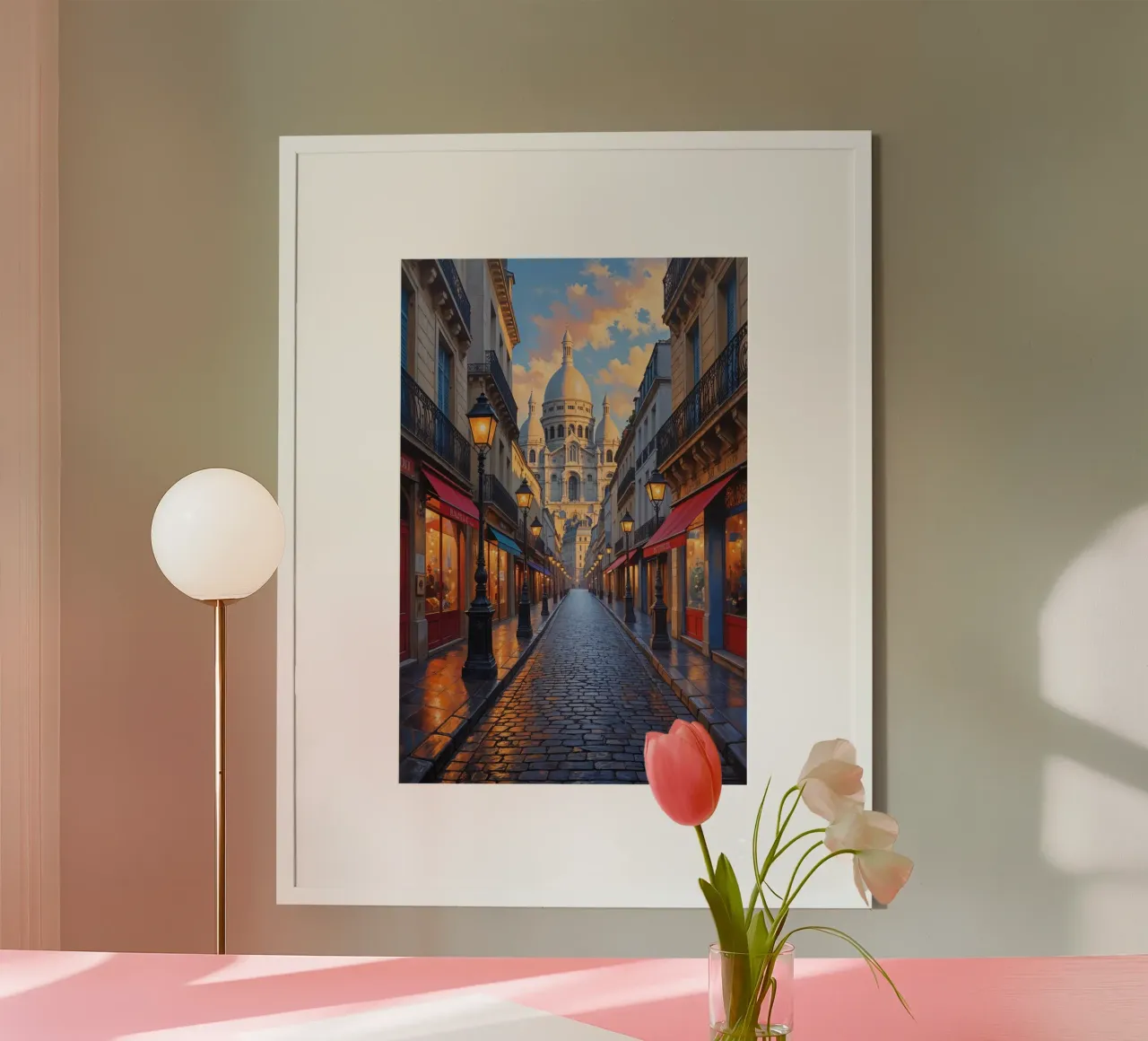 Golden Hour in Montmartre's Heart carta hahnemühle da AlbertKlee