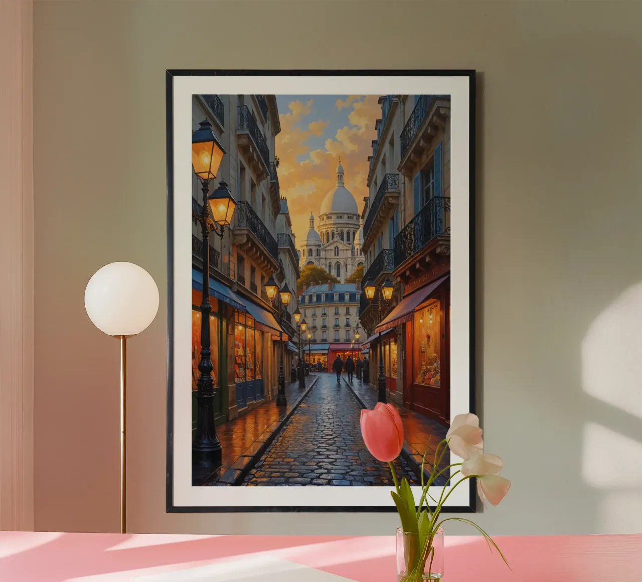Romantic Evening at Sacré-Cœur carta hahnemühle da AlbertKlee